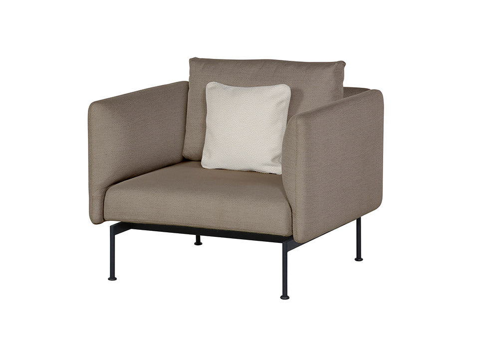 Layout Deep Seating Single Seat - High Arms - Single seat and back with High Arms - Powder coated