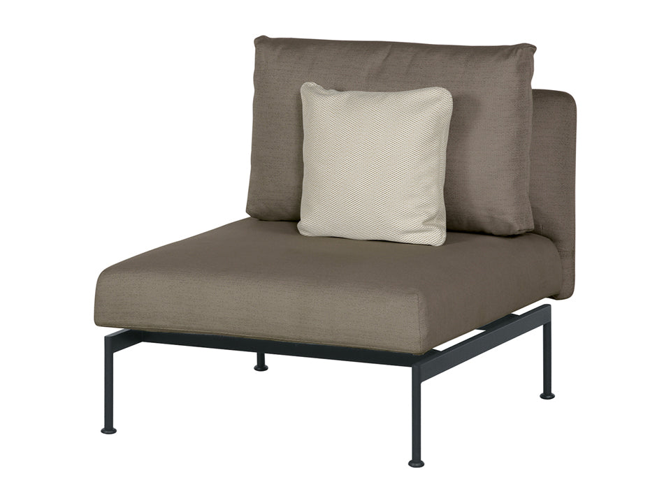 Layout Deep Seating Single Bench - Single seat with back - Powder coated