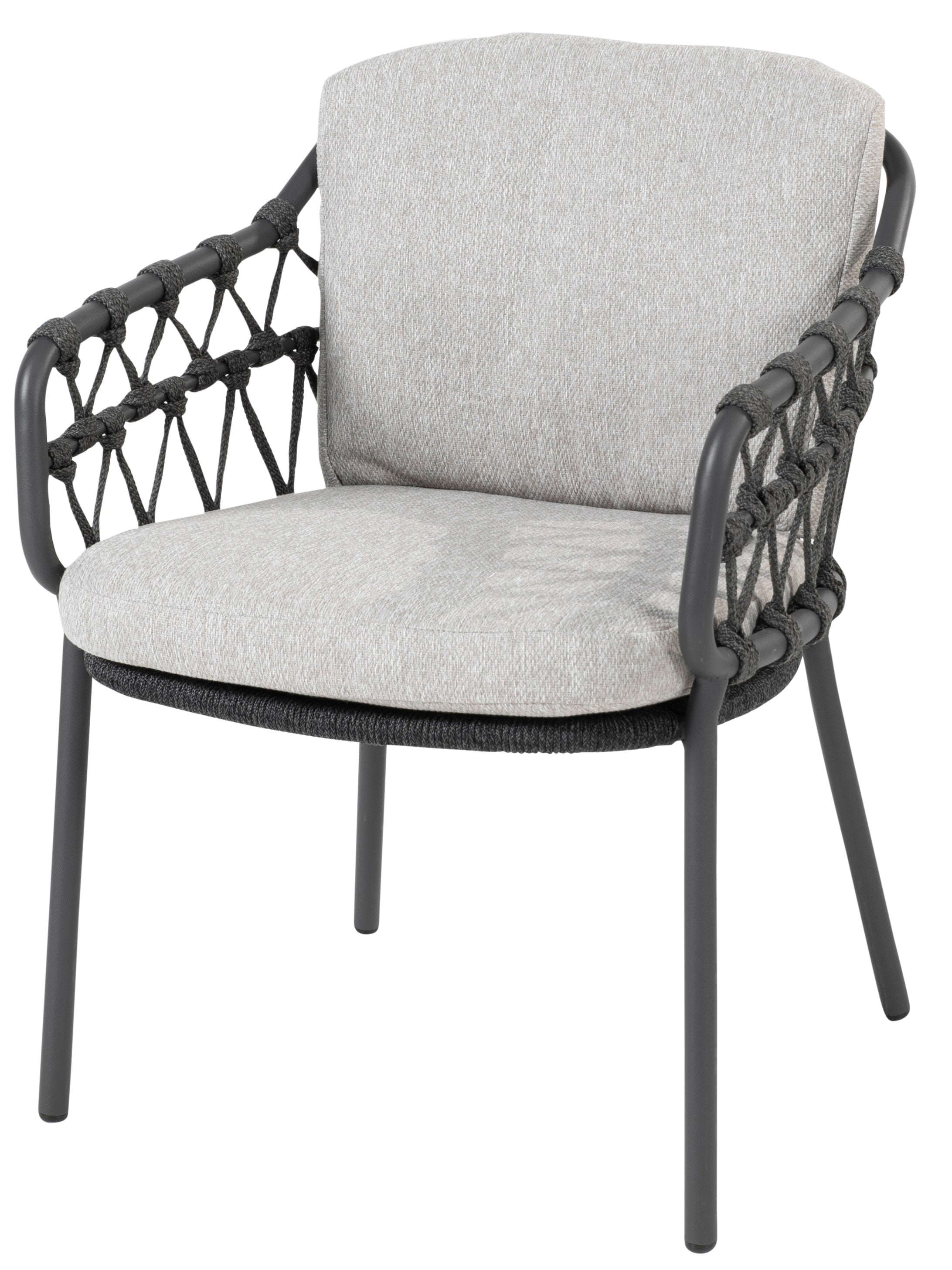 4 Seasons Outdoor Calpi Dining Chair Anthracite With 2 Cushions (Packed In 2's)