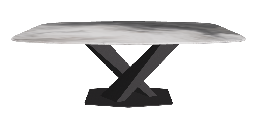 Cattelan Italia Stratos CrystalArt Rectangular & Barrel-Shaped Dining Table