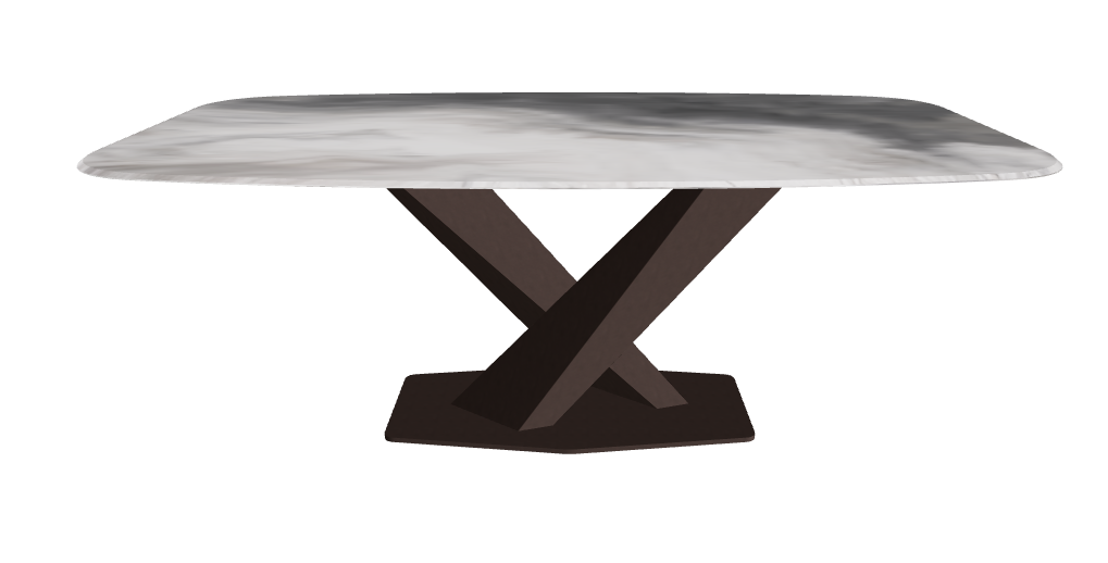 Cattelan Italia Stratos CrystalArt Rectangular & Barrel-Shaped Dining Table