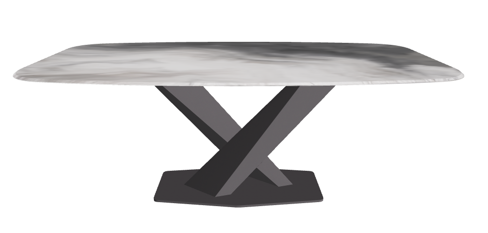 Cattelan Italia Stratos CrystalArt Rectangular & Barrel-Shaped Dining Table