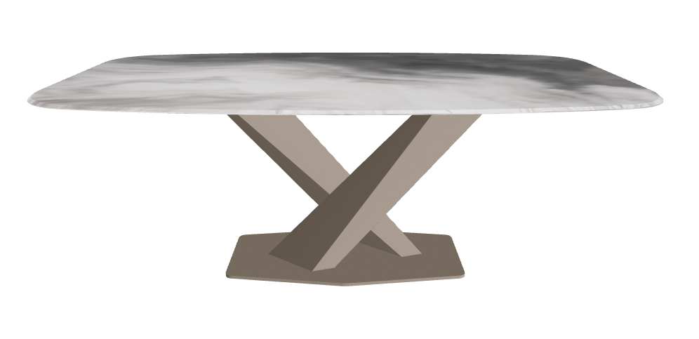 Cattelan Italia Stratos CrystalArt Rectangular & Barrel-Shaped Dining Table