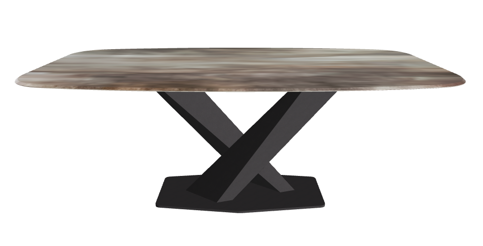 Cattelan Italia Stratos CrystalArt Rectangular & Barrel-Shaped Dining Table