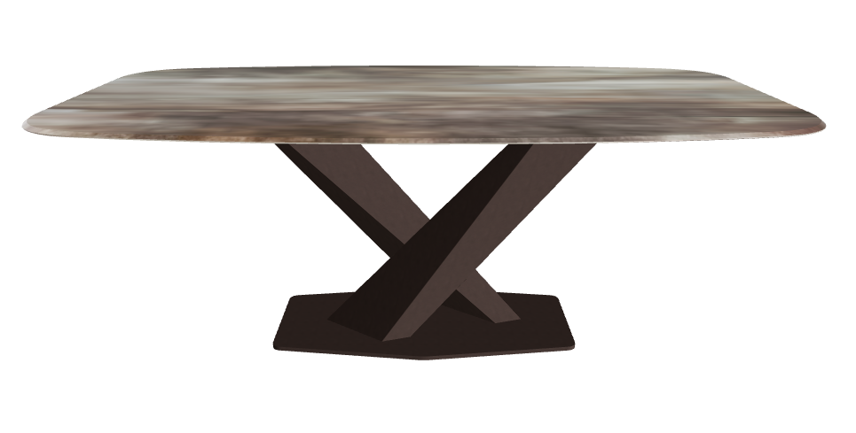 Cattelan Italia Stratos CrystalArt Rectangular & Barrel-Shaped Dining Table