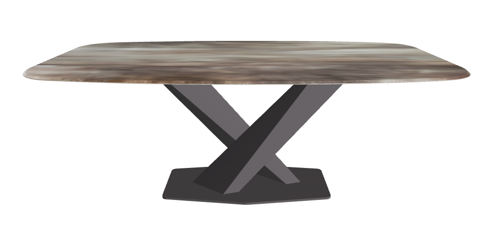 Cattelan Italia Stratos CrystalArt Rectangular & Barrel-Shaped Dining Table