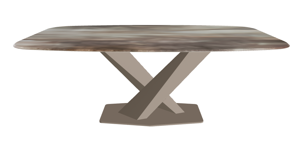 Cattelan Italia Stratos CrystalArt Rectangular & Barrel-Shaped Dining Table