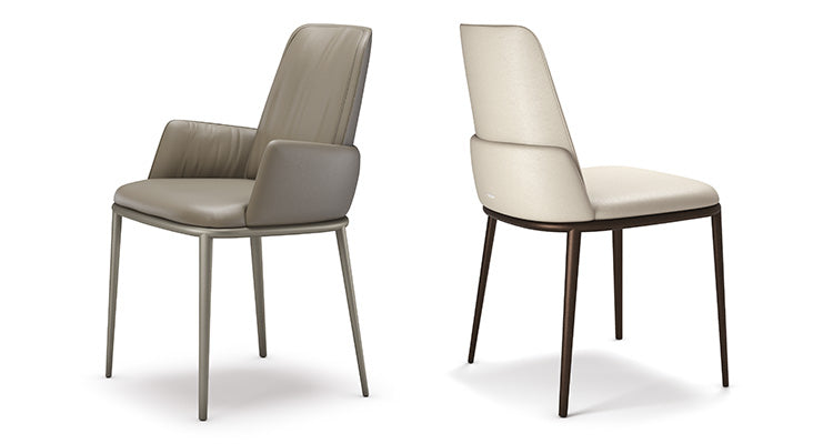 Cattelan Italia Belinda ML Dining Armchair – Fabric, Micro Nubuk & Synthetic Leather