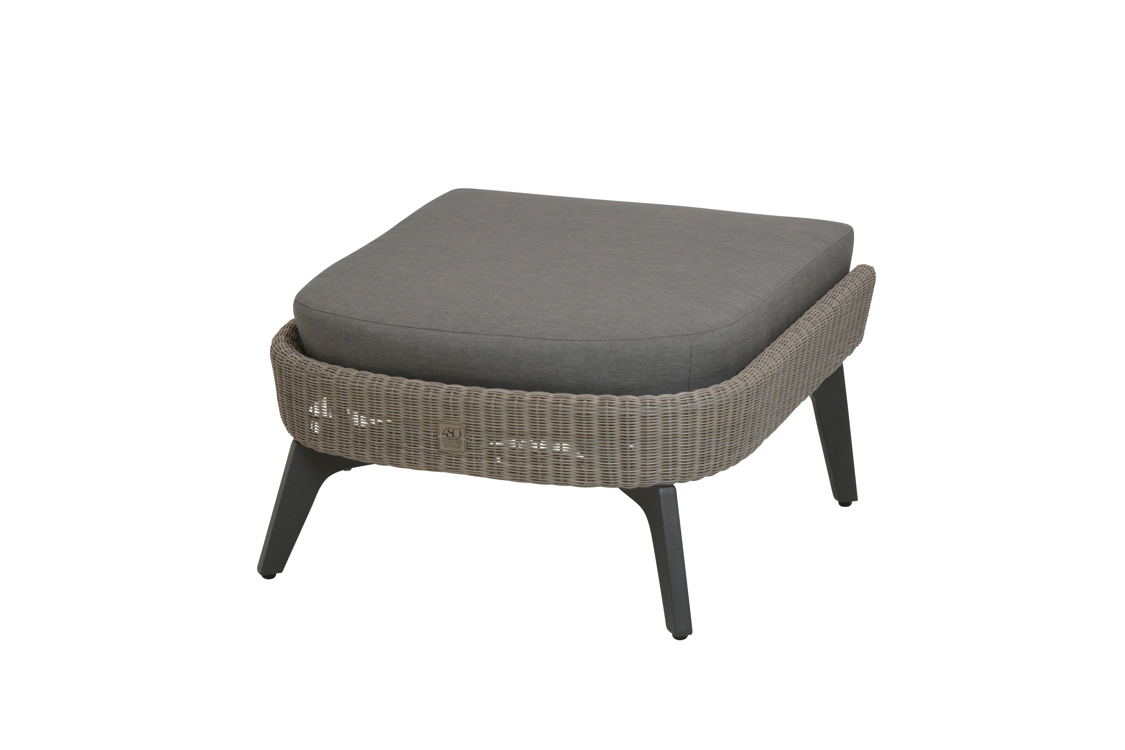 4 Seasons Outdoor Luxor Footstool With Cushion