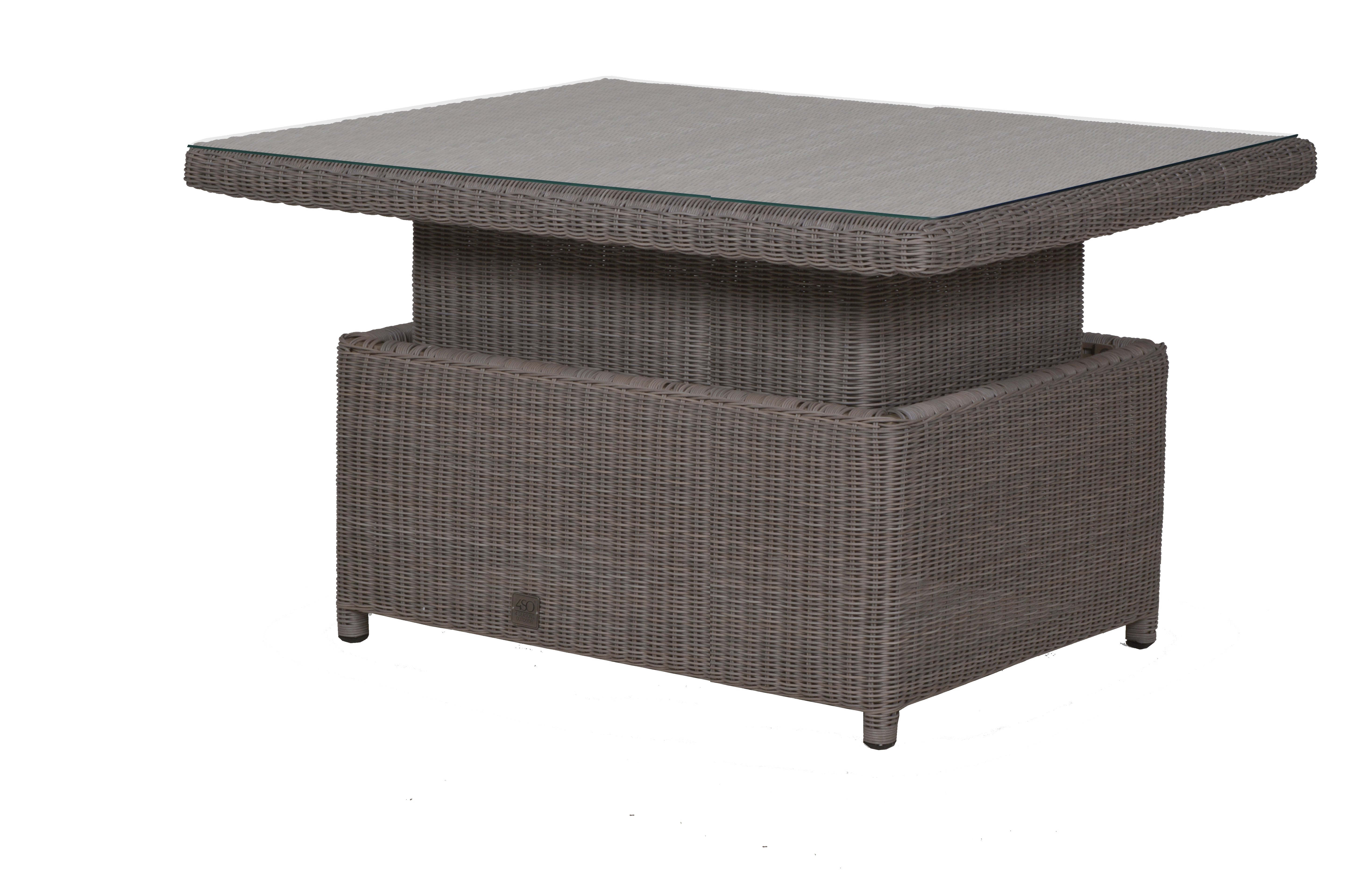 4 Seasons Outdoor Memphis Adjustable Dining Table Glass Top 150x90cm
