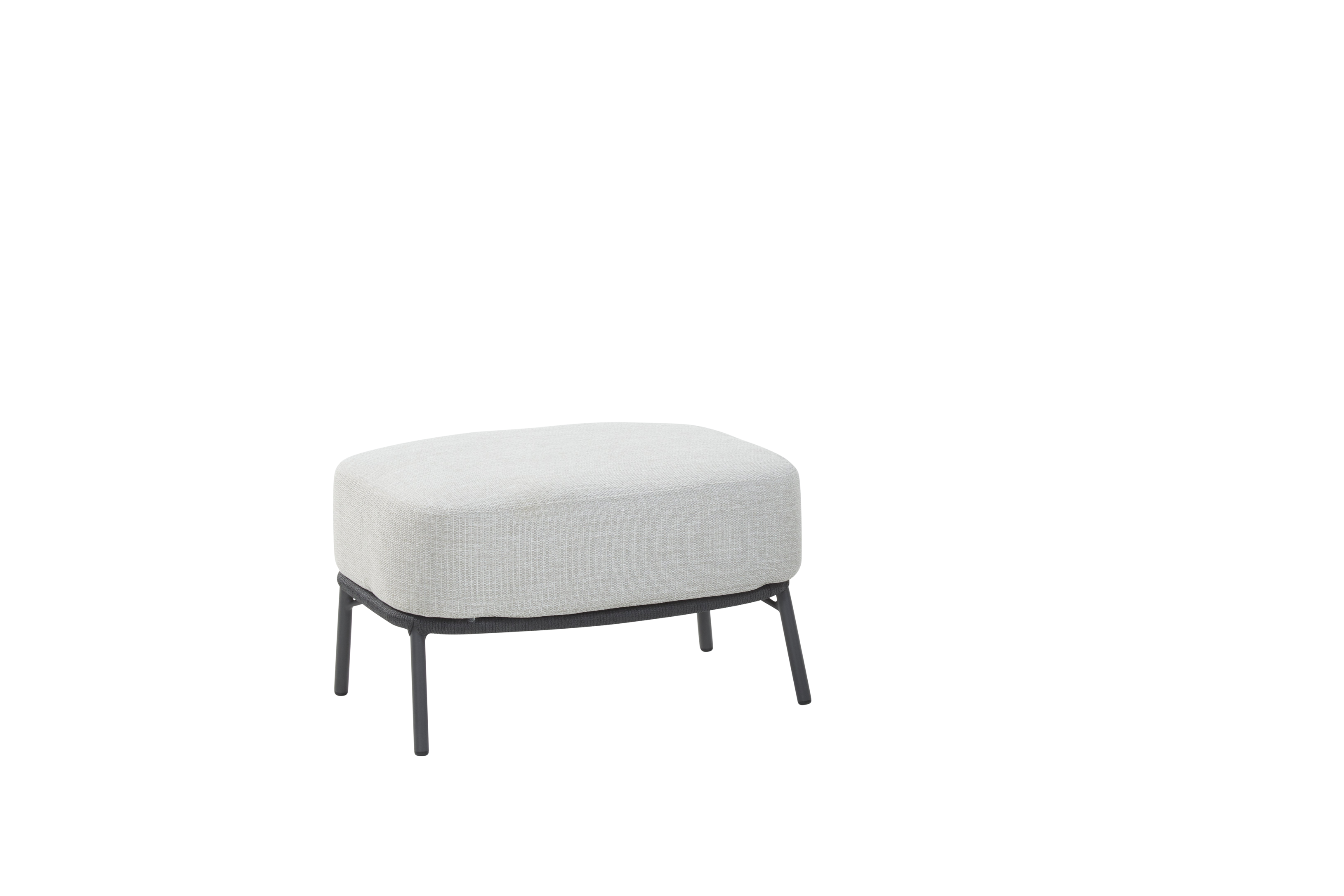 4 Seasons Outdoor Fabrice Footstool Anthracite With Cushion