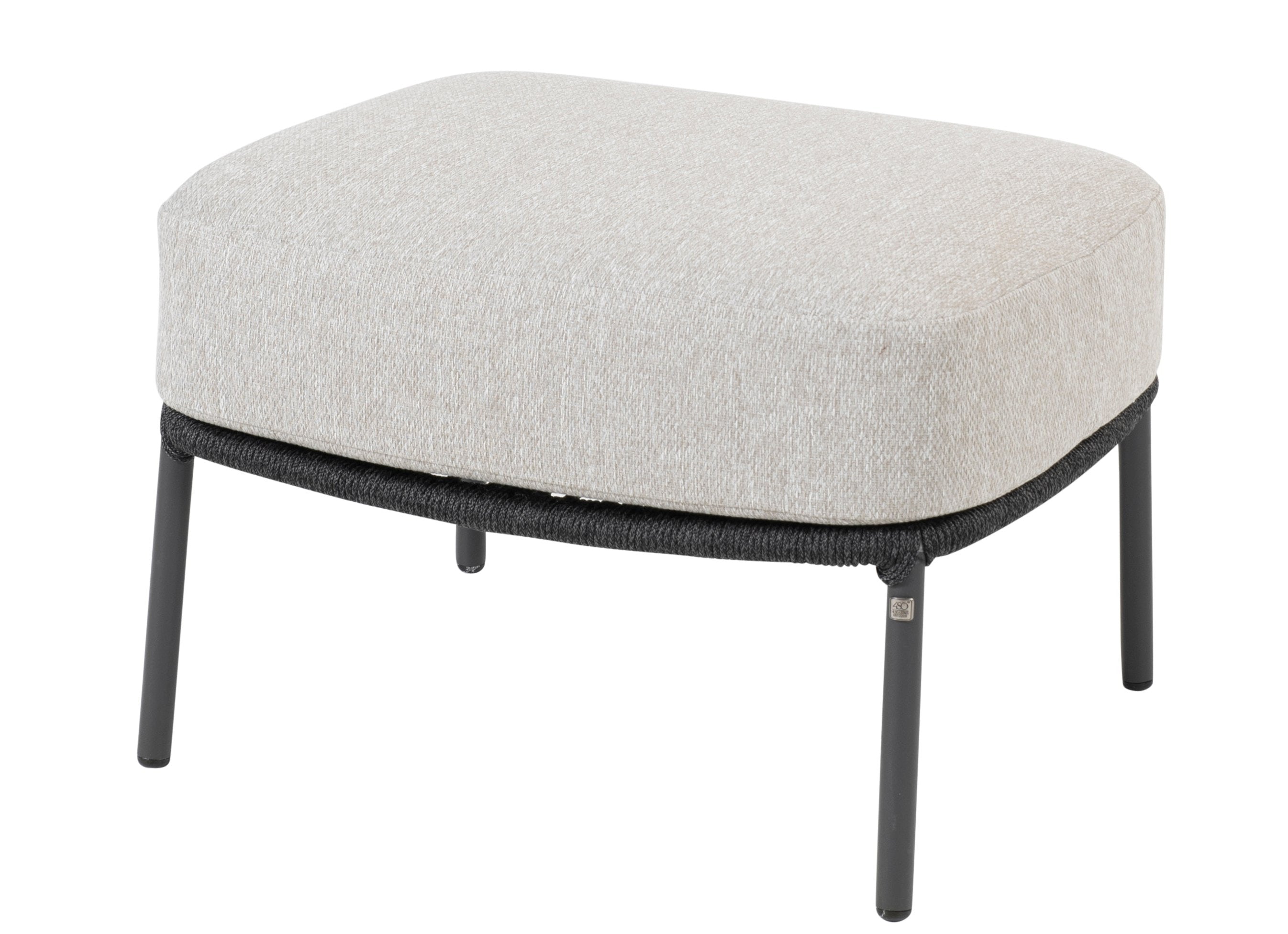 4 Seasons Outdoor Calpi Footstool Anthracite with Cushion