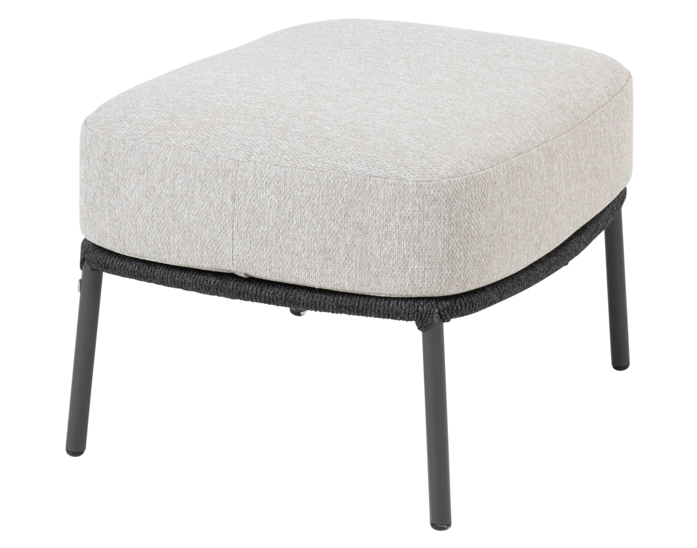 4 Seasons Outdoor Calpi Footstool Anthracite With Cushion