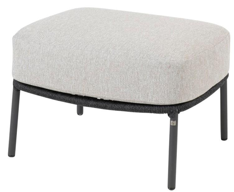 4 Seasons Outdoor Calpi Footstool Anthracite With Cushion