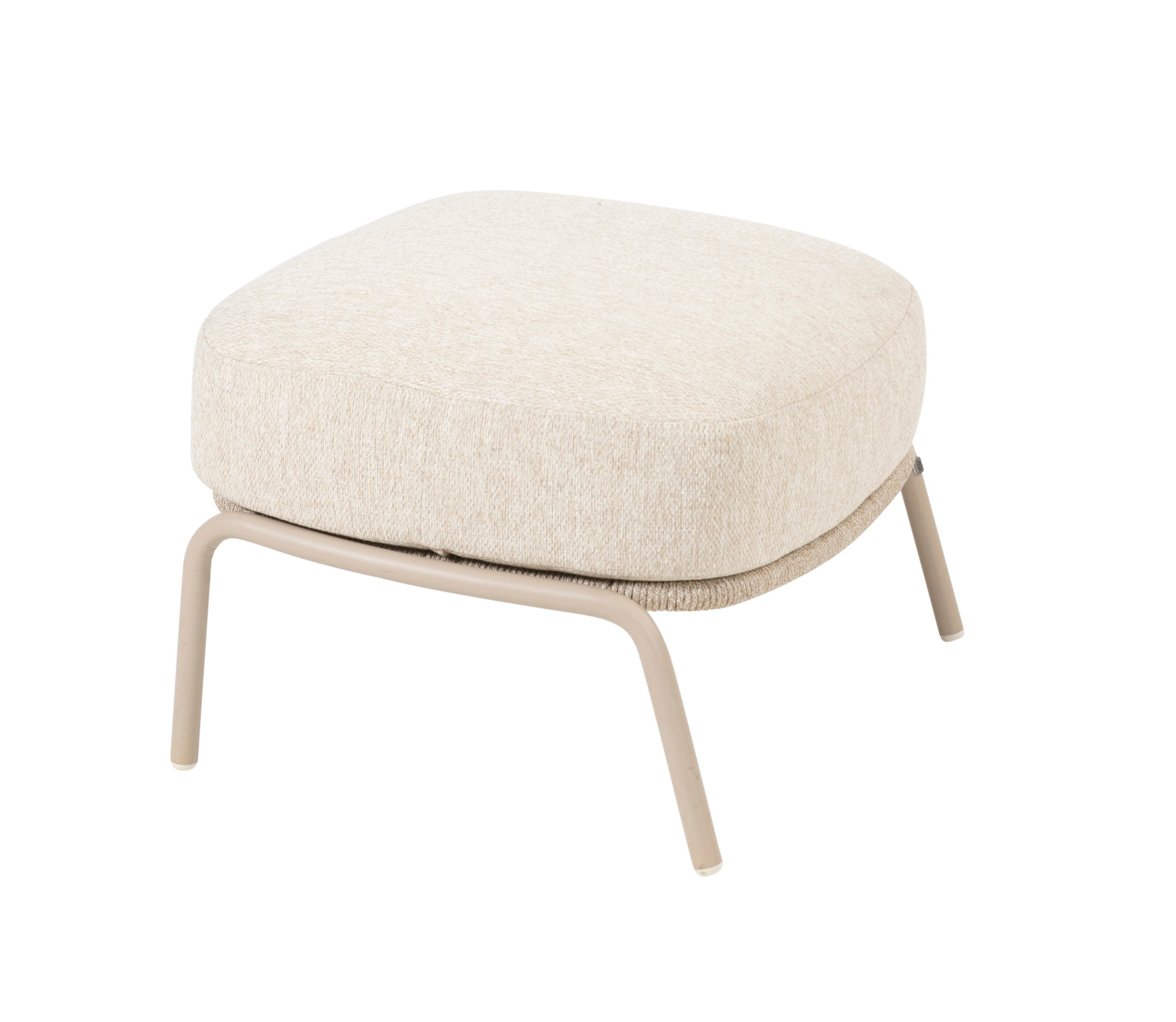 4 Seasons Outdoor Puccini Footstool Latte With Cushion