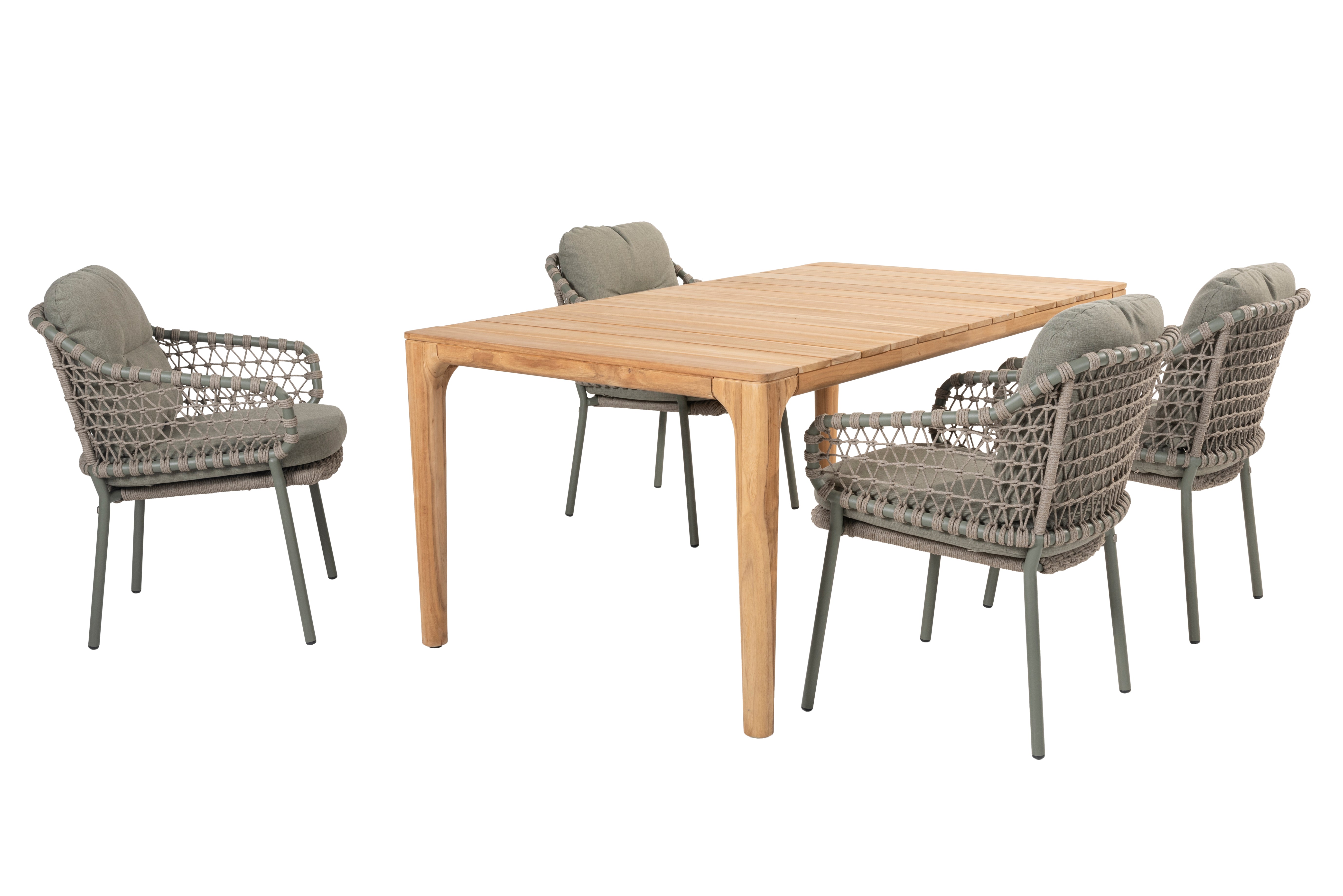 4 Seasons Outdoor Jura 4 Seat Dining With Liam 180cm Table