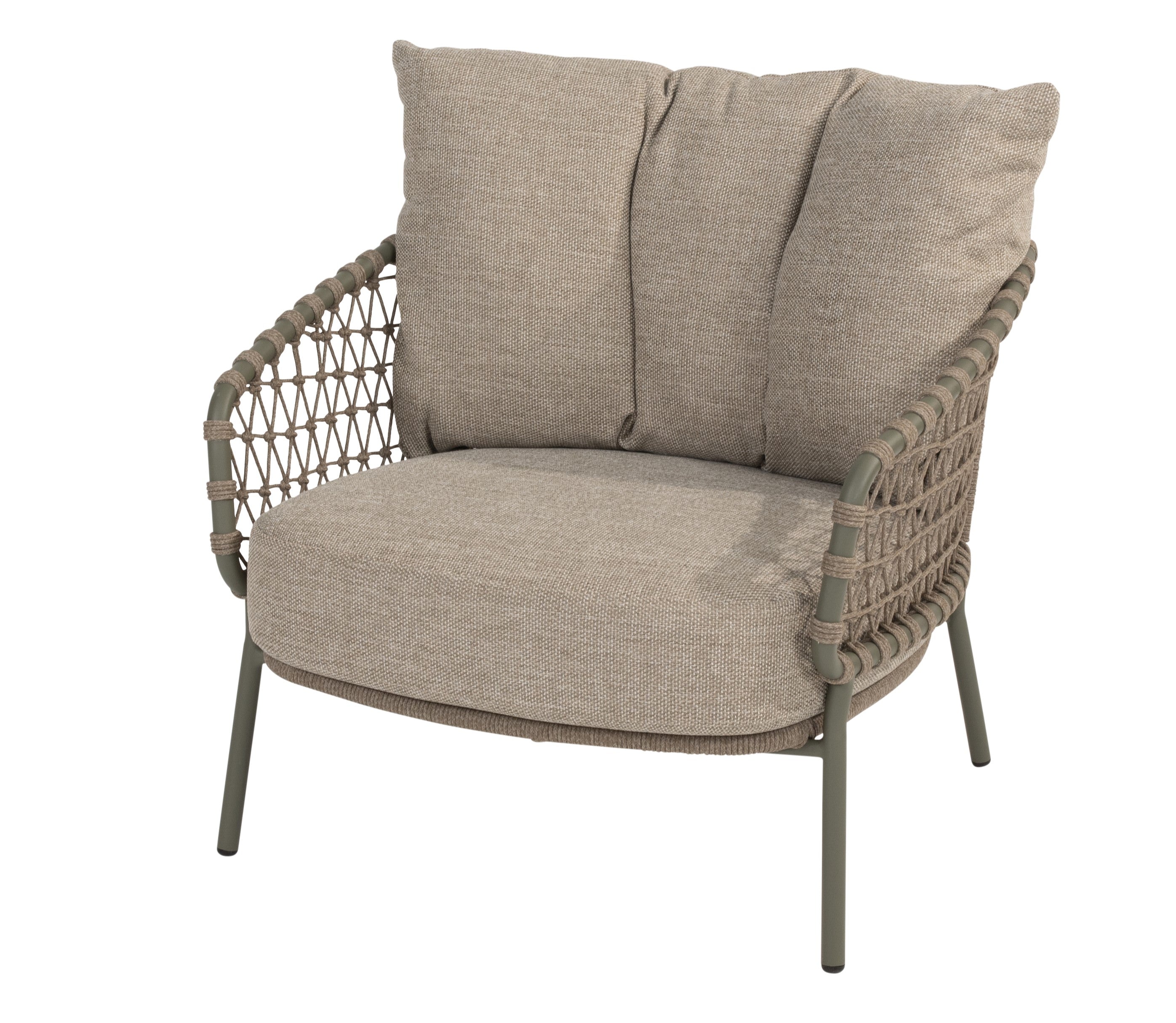 4 Season Outdoor Jura Living Chair Olive With 2 Cushions