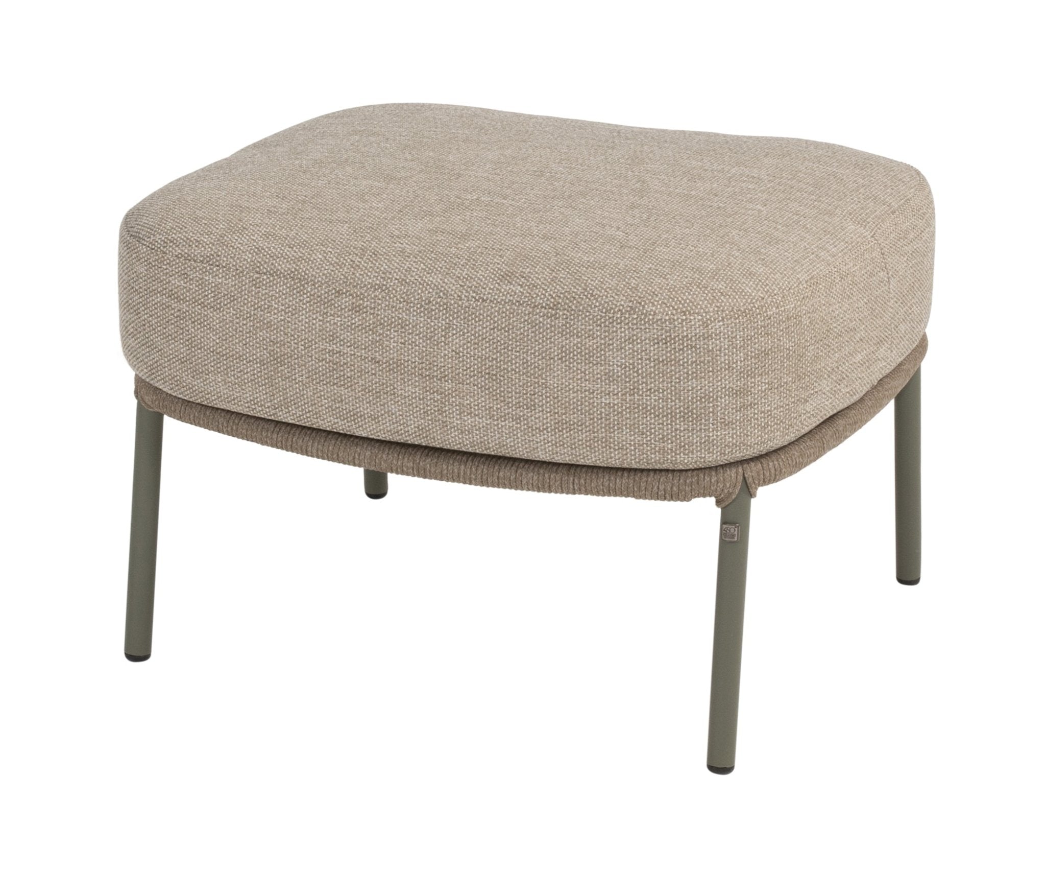 4 Season Outdoor Jura Footstool Olive With Cushions