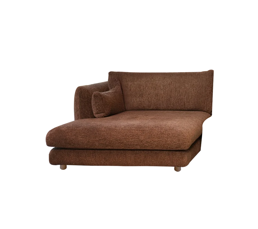 Cane-line Bloom Chaise Longue sofa module Right with Teak Legs