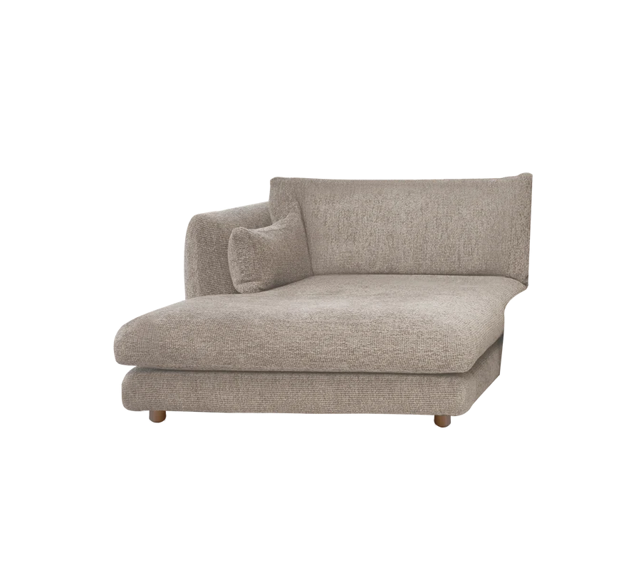 Cane-line Bloom Chaise Longue sofa module Right with Teak Legs