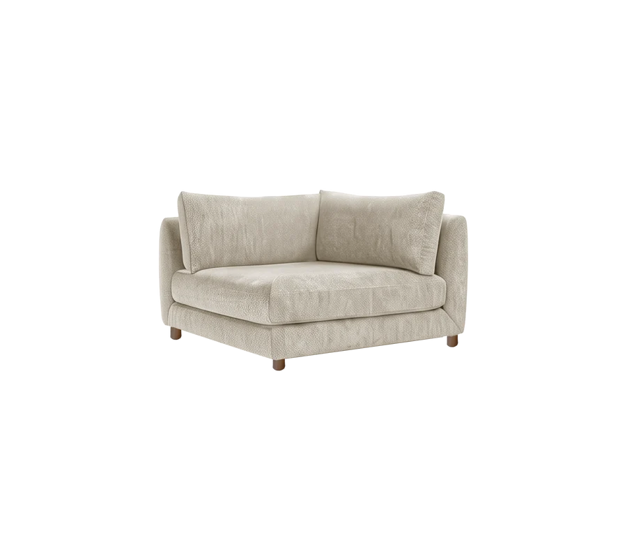 Cane-line Bloom corner sofa module with teak legs