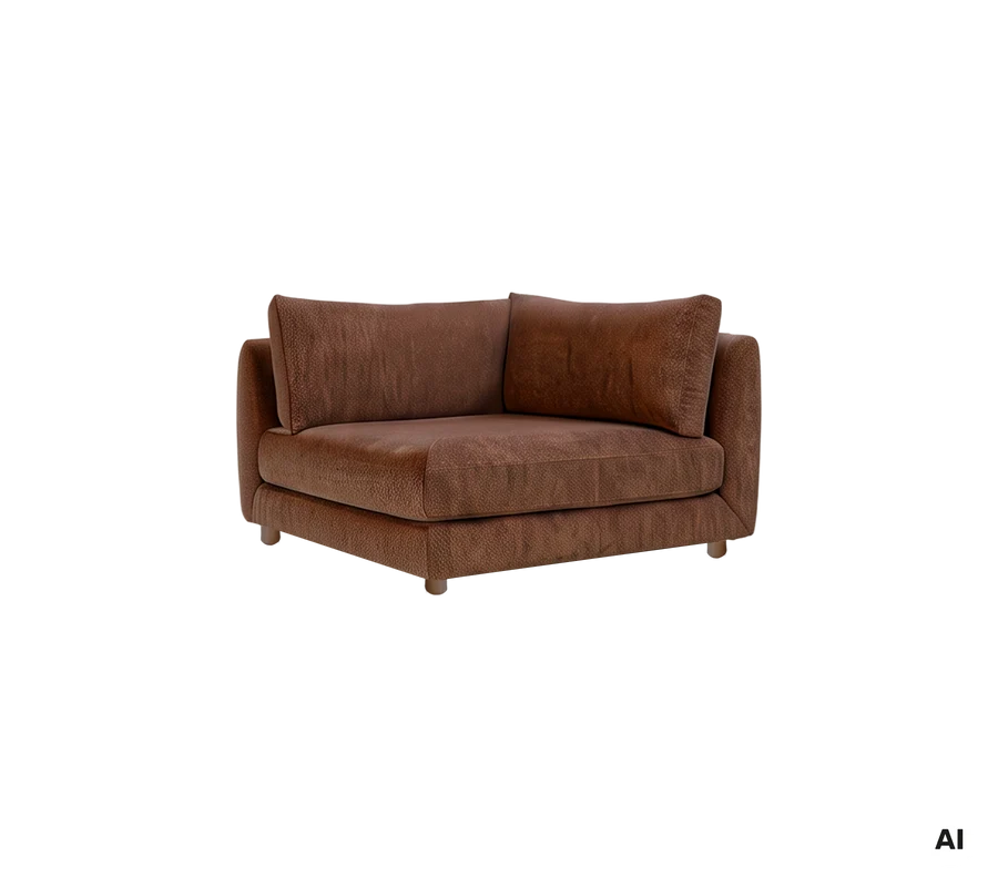 Cane-line Bloom corner sofa module with teak legs