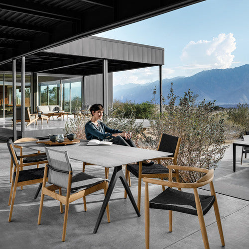 Gloster Split 220cm Dining Table with Teak Top