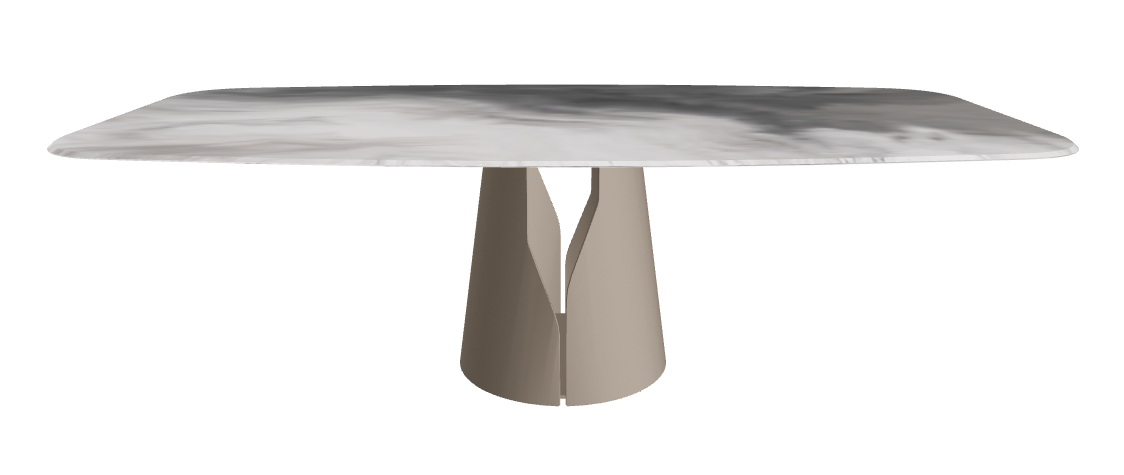 Cattelan Italia Giano Crystalart Rectangular & Barrel-Shaped Dining Table