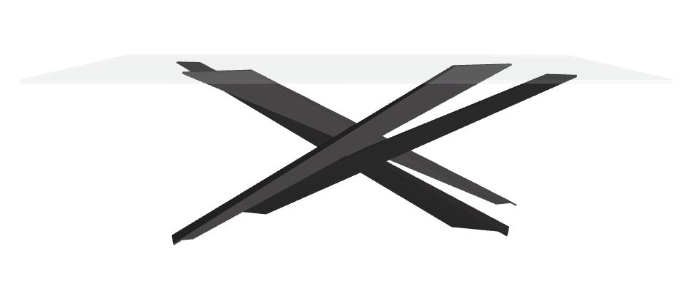 Cattelan Italia Lancer Glass Dining Table