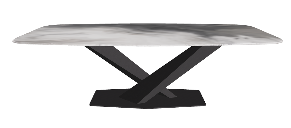 Cattelan Italia Stratos CrystalArt Rectangular & Barrel-Shaped Dining Table