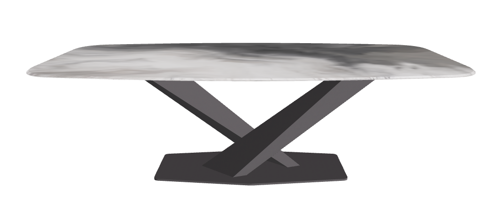 Cattelan Italia Stratos CrystalArt Rectangular & Barrel-Shaped Dining Table