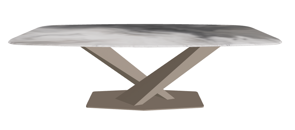 Cattelan Italia Stratos CrystalArt Rectangular & Barrel-Shaped Dining Table
