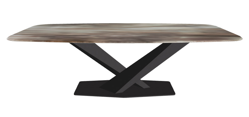 Cattelan Italia Stratos CrystalArt Rectangular & Barrel-Shaped Dining Table