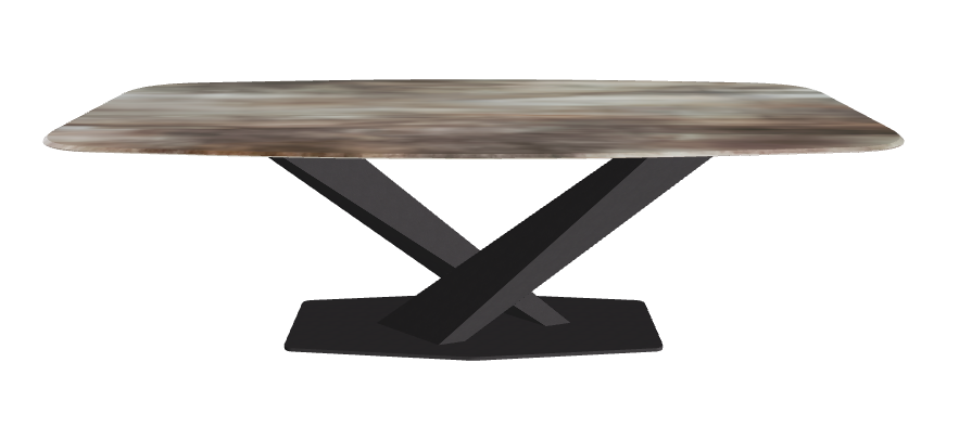 Cattelan Italia Stratos CrystalArt Rectangular & Barrel-Shaped Dining Table