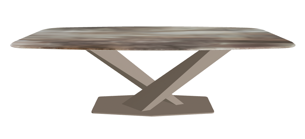 Cattelan Italia Stratos CrystalArt Rectangular & Barrel-Shaped Dining Table