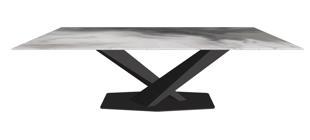 Cattelan Italia Stratos CrystalArt Rectangular & Barrel-Shaped Dining Table