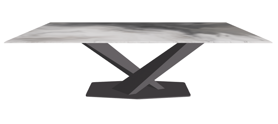 Cattelan Italia Stratos CrystalArt Rectangular & Barrel-Shaped Dining Table