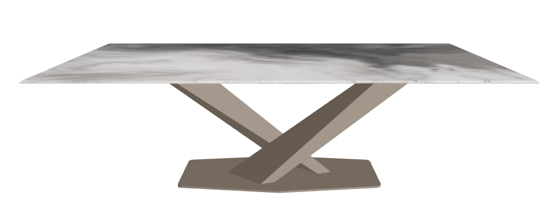 Cattelan Italia Stratos CrystalArt Rectangular & Barrel-Shaped Dining Table