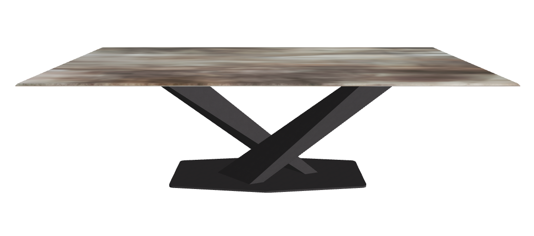 Cattelan Italia Stratos CrystalArt Rectangular & Barrel-Shaped Dining Table