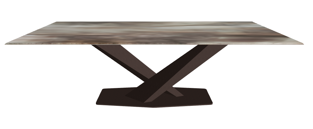 Cattelan Italia Stratos CrystalArt Rectangular & Barrel-Shaped Dining Table