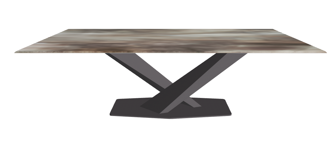 Cattelan Italia Stratos CrystalArt Rectangular & Barrel-Shaped Dining Table
