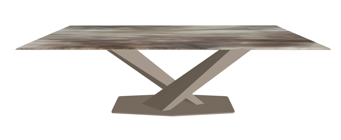 Cattelan Italia Stratos CrystalArt Rectangular & Barrel-Shaped Dining Table