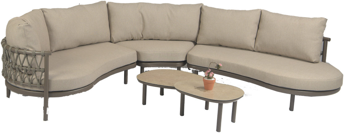 4 Seasons Outdoor Piacenza Modular Lounge with Monroe Coffee Tables