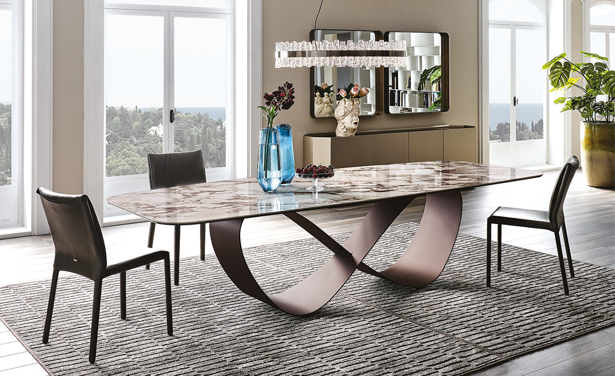 cattelan italia butterfly keramik Table With Steel Base