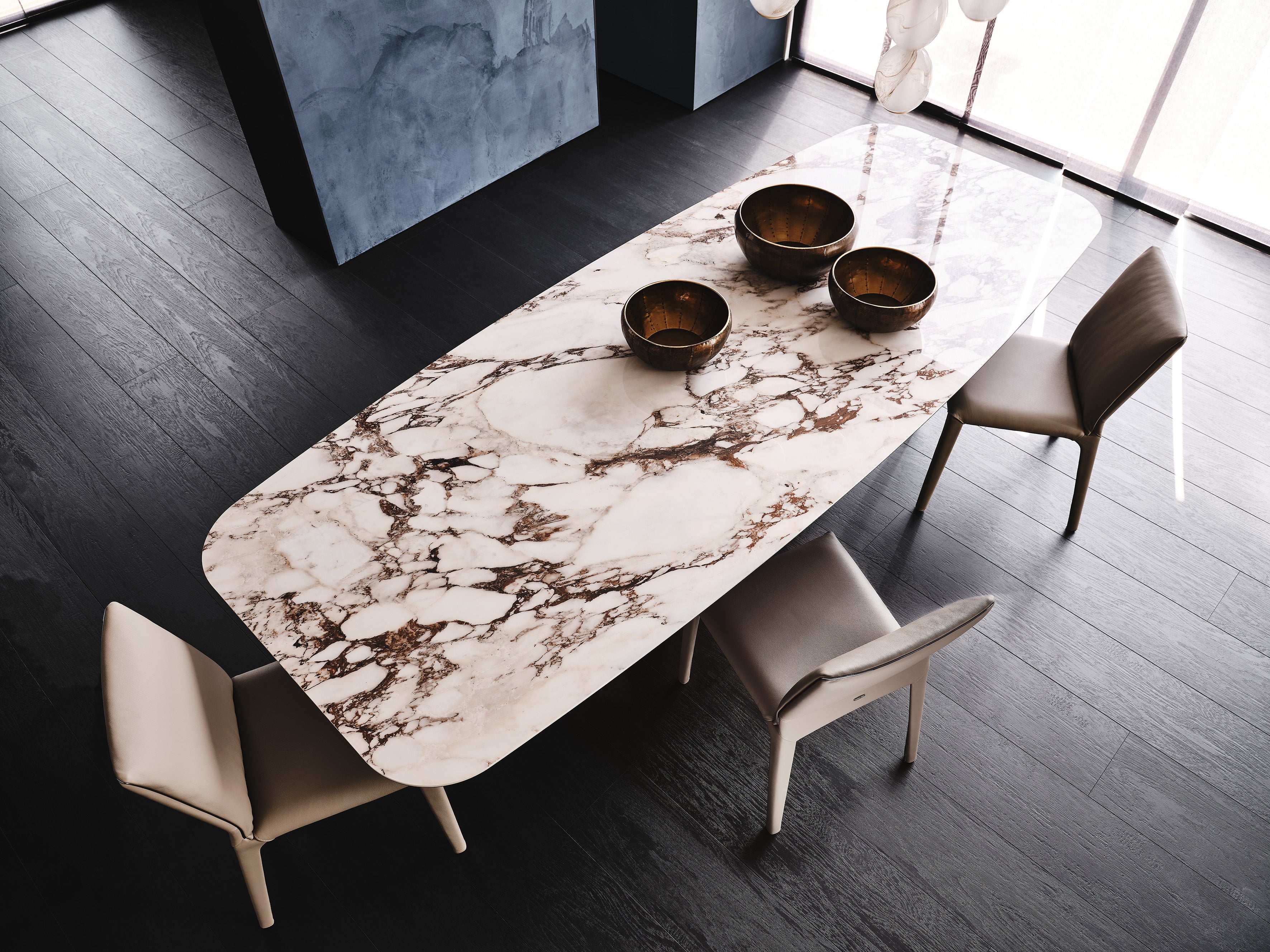 Tyron Keramik Table | Titanium GFM11 Base | KM12 Breccia Top | 240x120cm