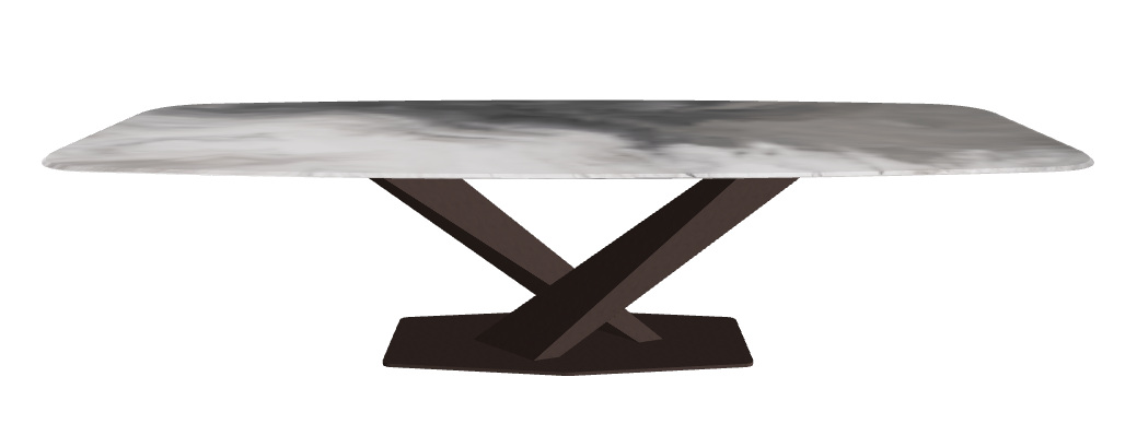 Cattelan Italia Stratos CrystalArt Rectangular & Barrel-Shaped Dining Table