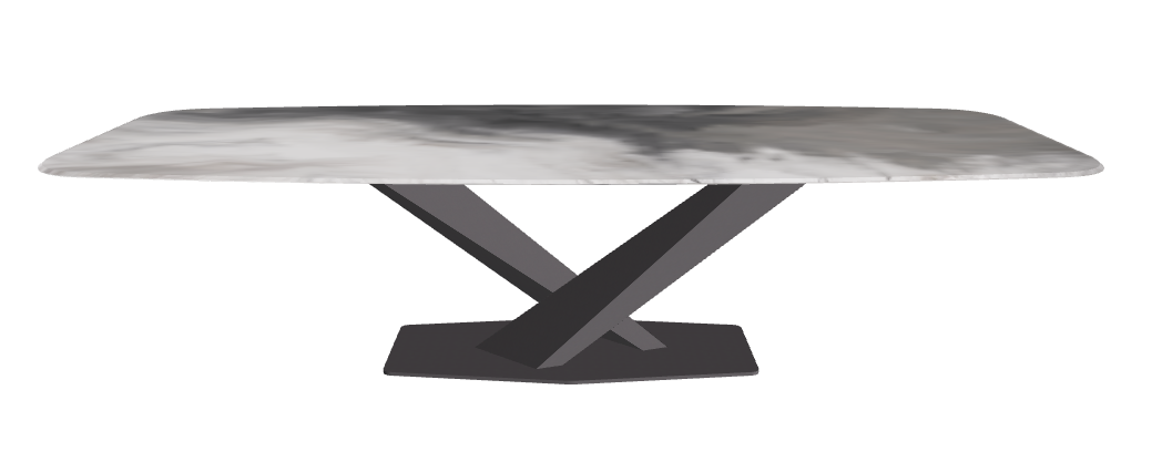 Cattelan Italia Stratos CrystalArt Rectangular & Barrel-Shaped Dining Table