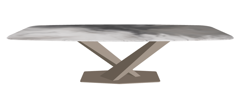 Cattelan Italia Stratos CrystalArt Rectangular & Barrel-Shaped Dining Table