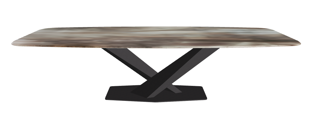 Cattelan Italia Stratos CrystalArt Rectangular & Barrel-Shaped Dining Table