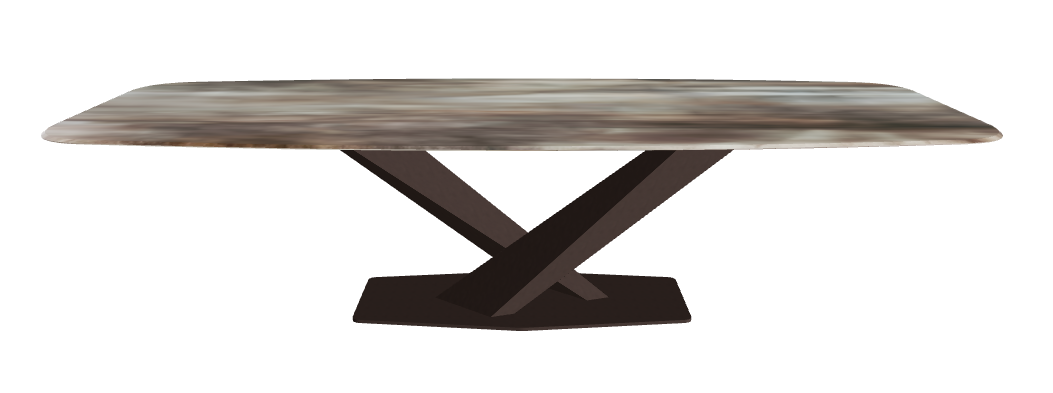 Cattelan Italia Stratos CrystalArt Rectangular & Barrel-Shaped Dining Table